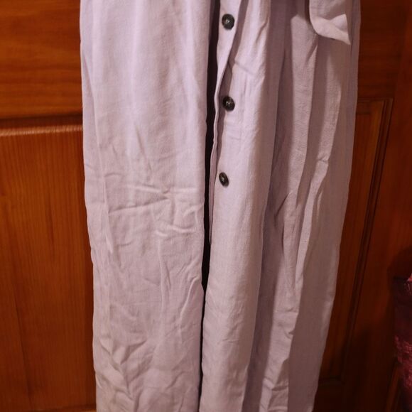 Mello Day Lavender Button Front Long Sleeve Belted Maxi Dress NWT Large - Picture 8 of 16